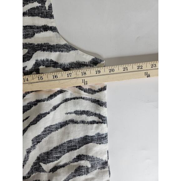 TOMMY BAHAMA Linen ZEBRA PRINT SLEVELESS DRESS SIZE S/P - Picture 3 of 6
